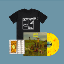 Load image into Gallery viewer, Milksick – Limited Edition Yellow + Red Marble 12” Vinyl + Crocodile T-Shirt + Tarot Card Bundle