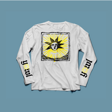 Load image into Gallery viewer, Milksick – Limited Edition Yellow+Red Marble 12” Vinyl + Long-Sleeve Shirt + Tarot Cards Bundle