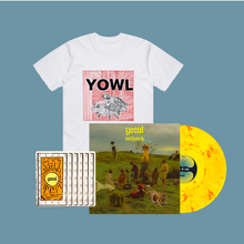 Load image into Gallery viewer, Milksick – Limited Edition Yellow + Red Marble 12” Vinyl + Fly T-Shirt + Tarot Card Bundle

