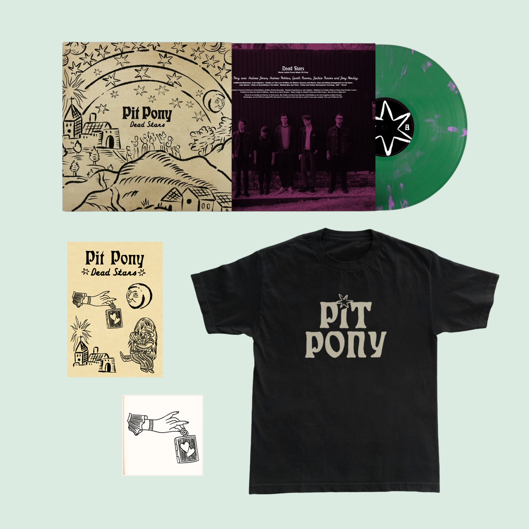 Pit Pony - Dead Stars Vinyl (Hulk Edition) + T-Shirt Bundle